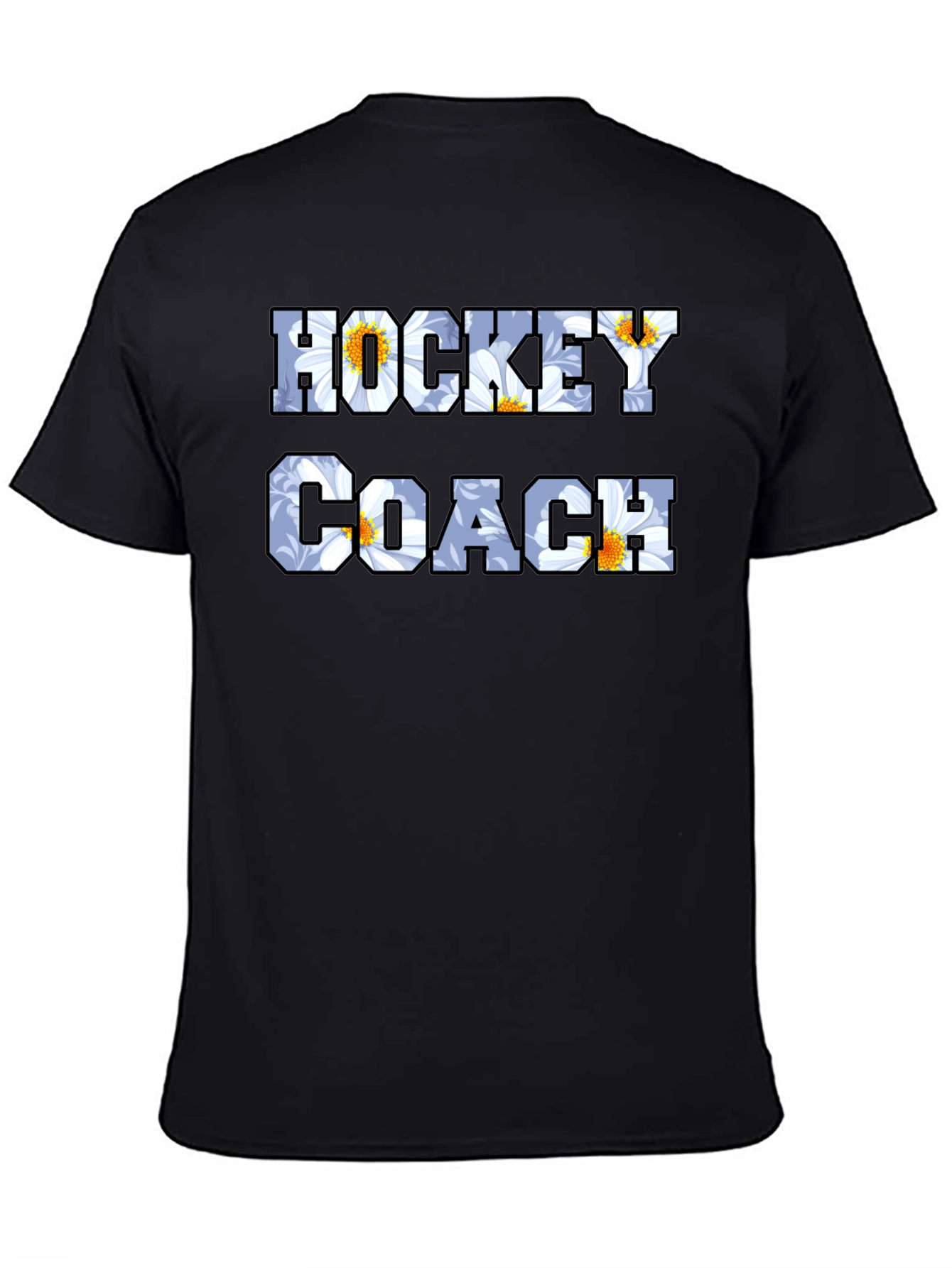 Hockey Coach Floral Graphic T-Shirt
