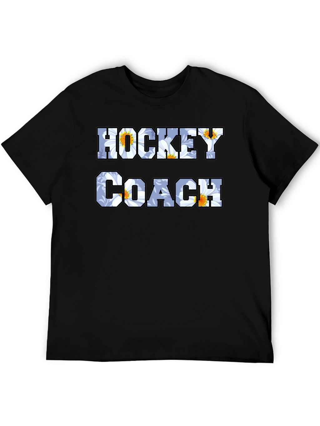 Hockey Coach Floral Graphic T-Shirt