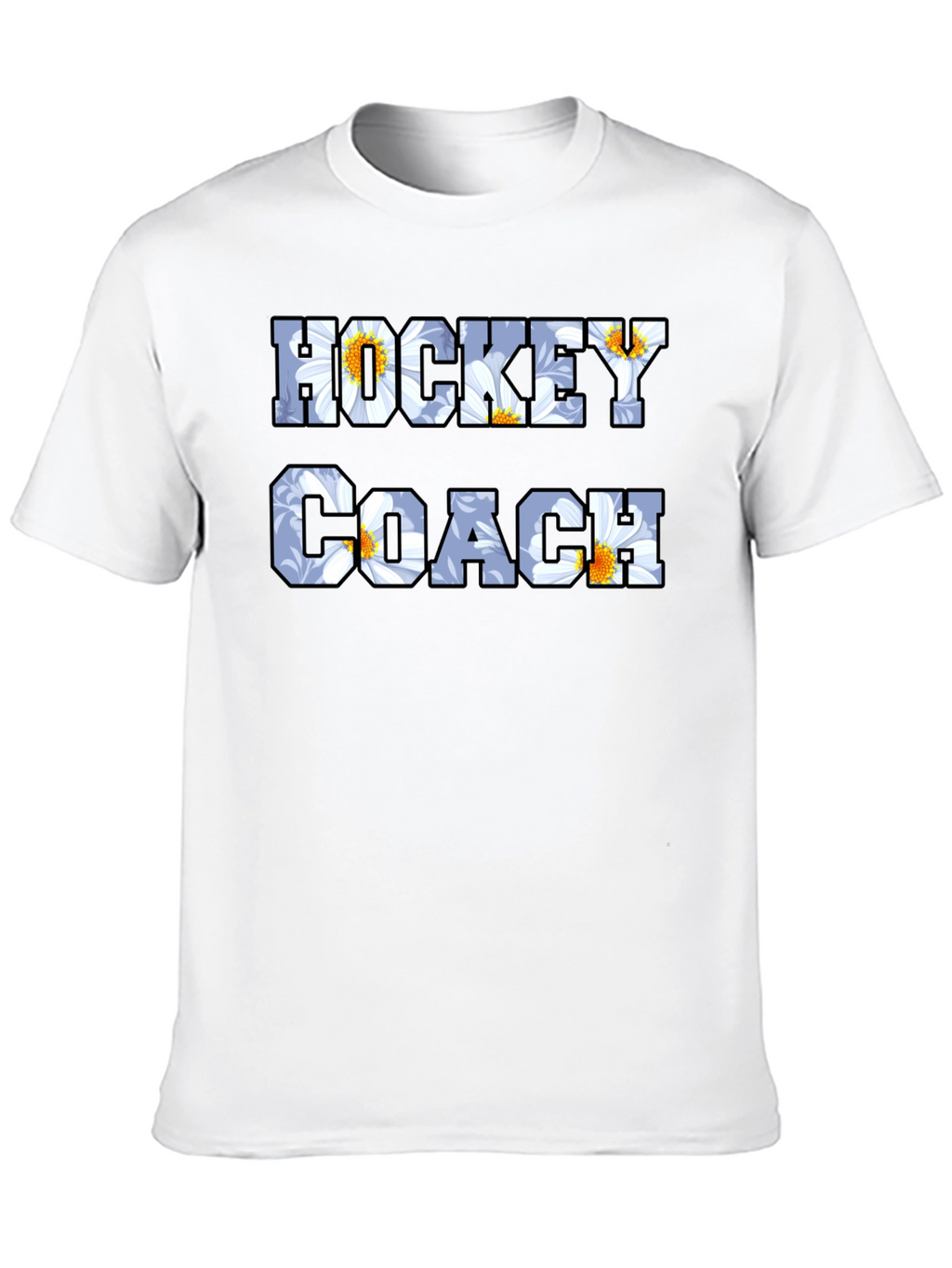 Hockey Coach Floral Graphic T-Shirt