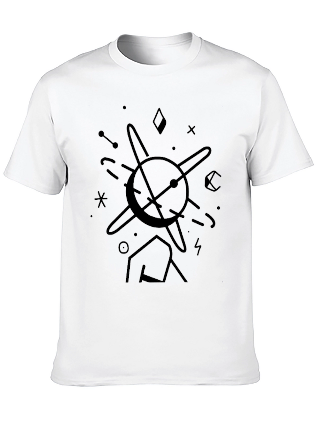 Abstract Graphic Black T-Shirt - Modern Art Tee