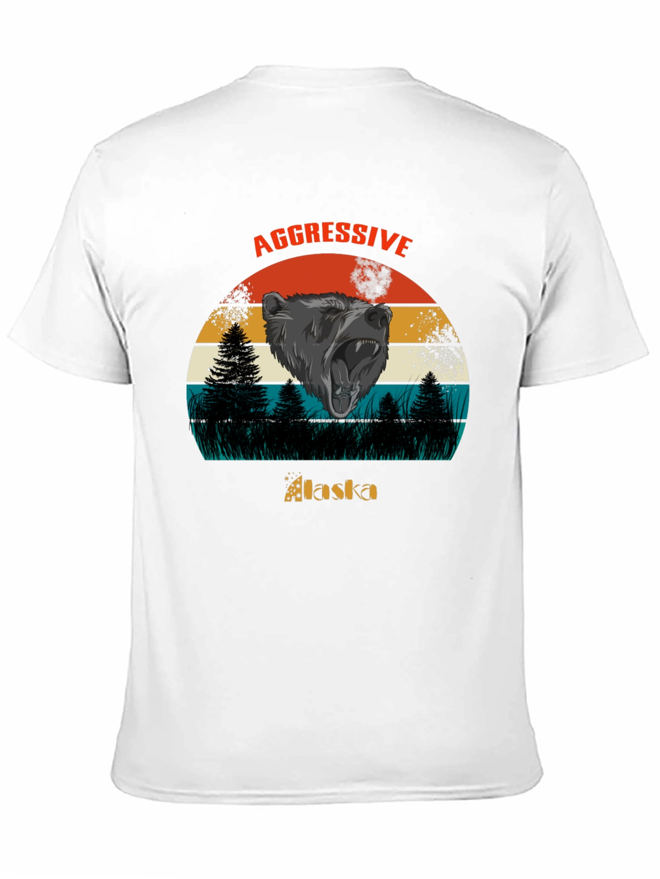 Aggressive Alaska Bear Graphic Tee