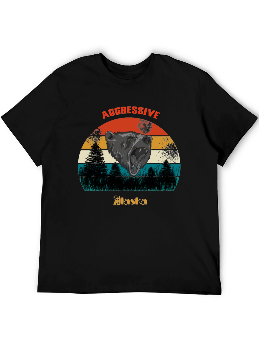 Aggressive Alaska Bear Graphic Tee