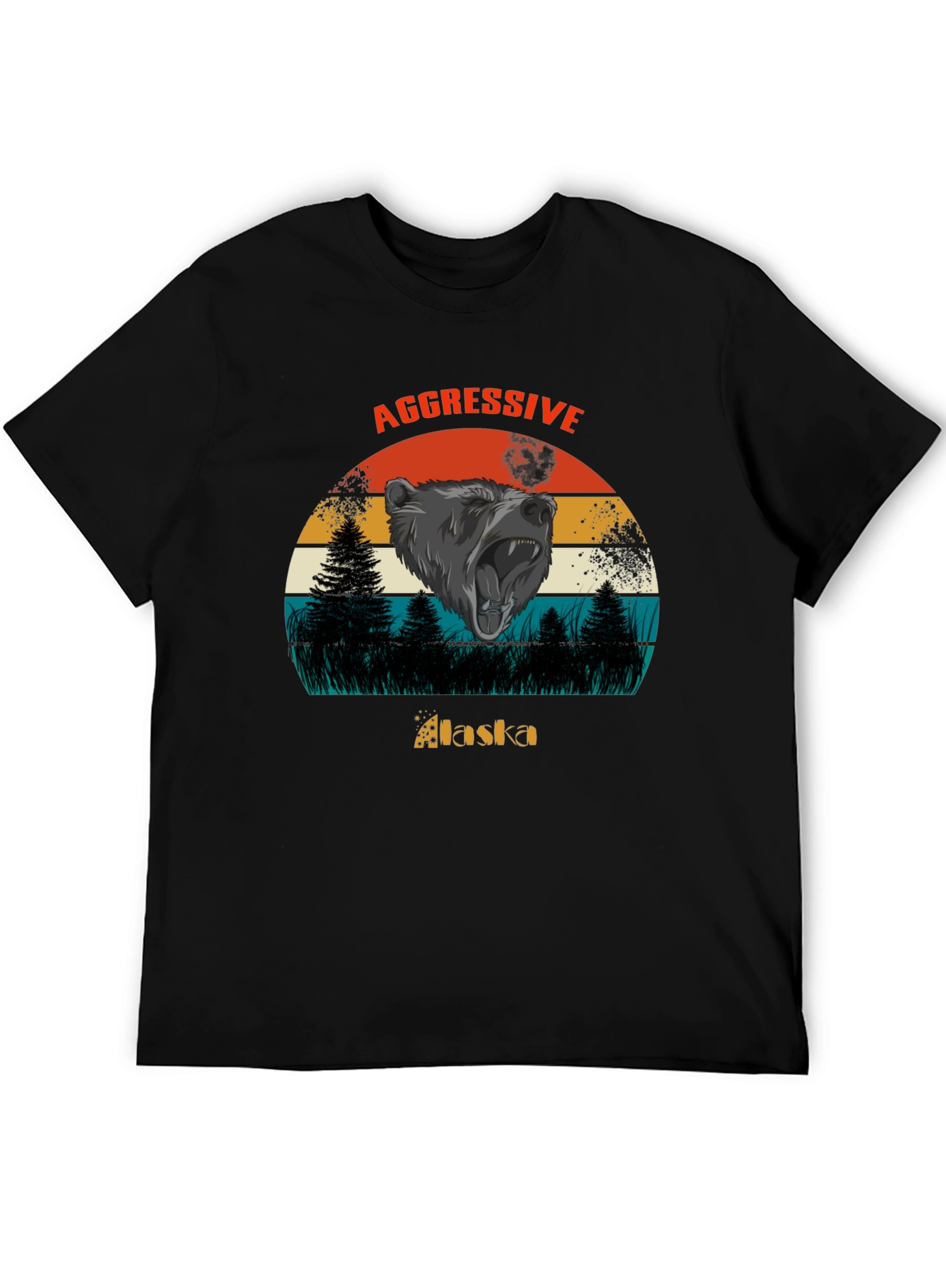 Aggressive Alaska Bear Graphic Tee