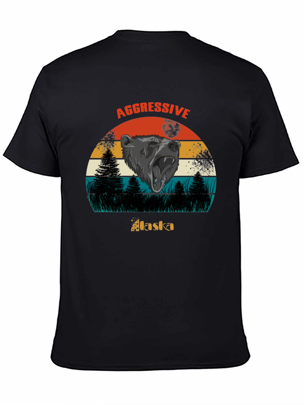 Aggressive Alaska Bear Graphic Tee