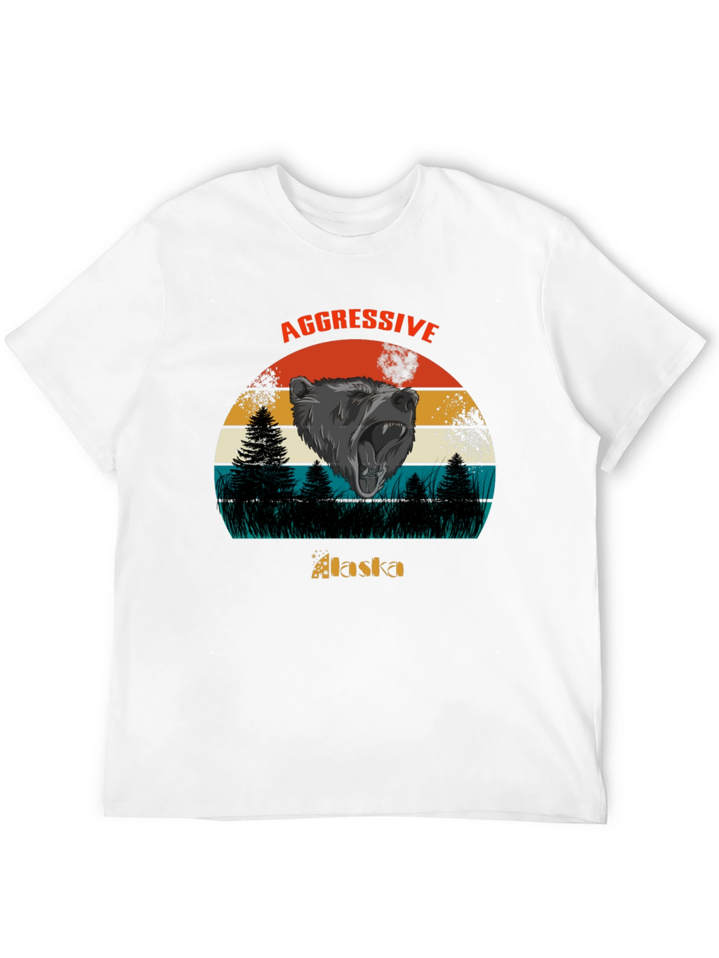 Aggressive Alaska Bear Graphic Tee