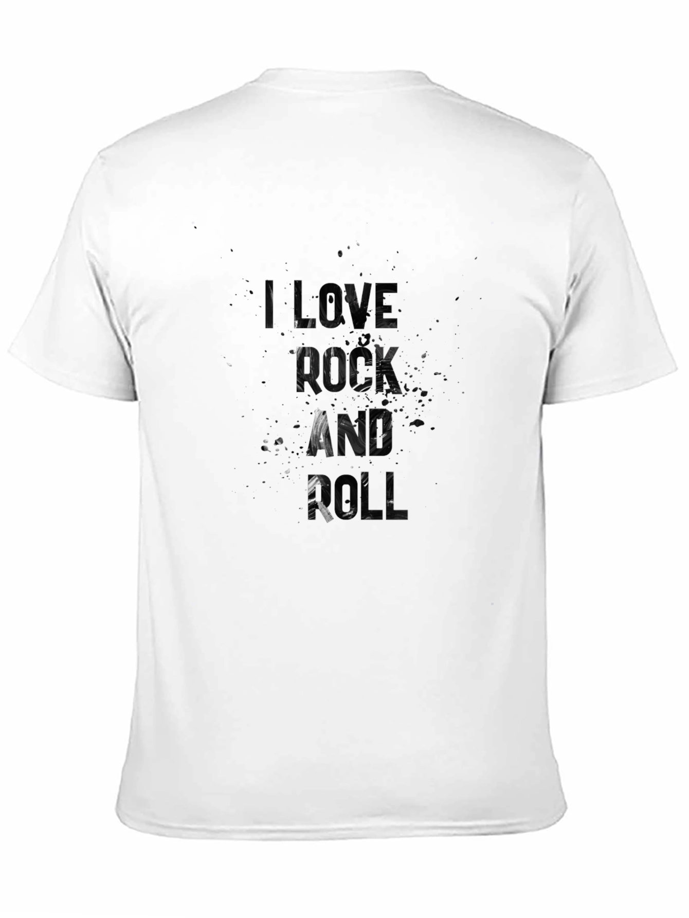 I Love Rock and Roll Mens Black Graphic T-Shirt