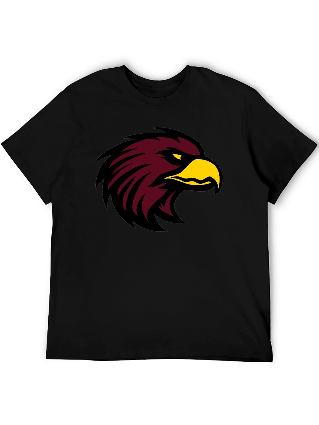 Black T-Shirt with Maroon Eagle Graphic