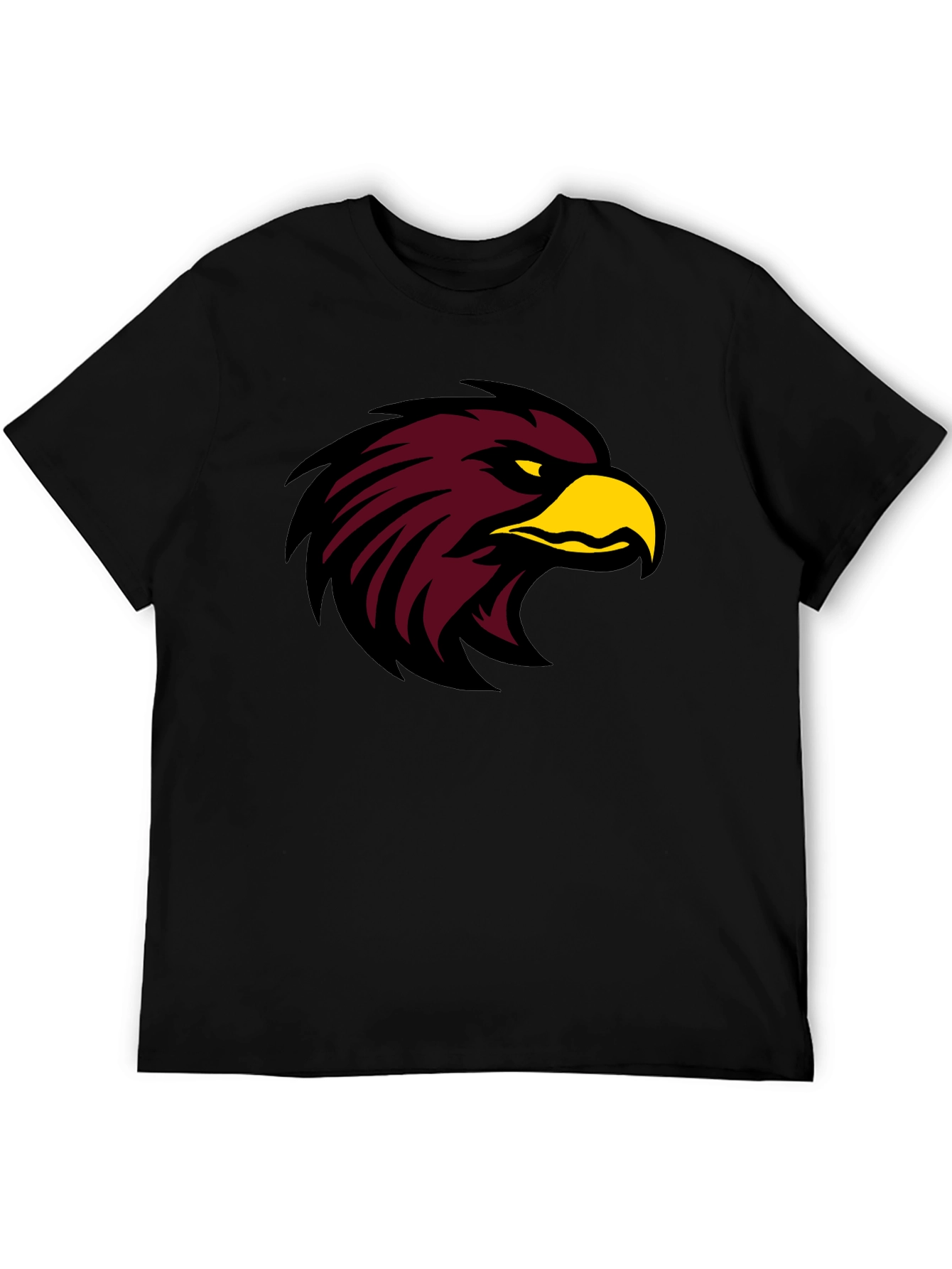 Black T-Shirt with Maroon Eagle Graphic