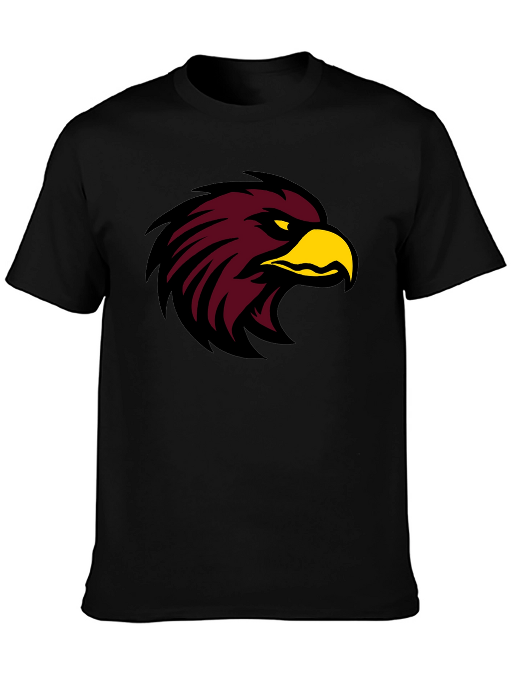 Black T-Shirt with Maroon Eagle Graphic