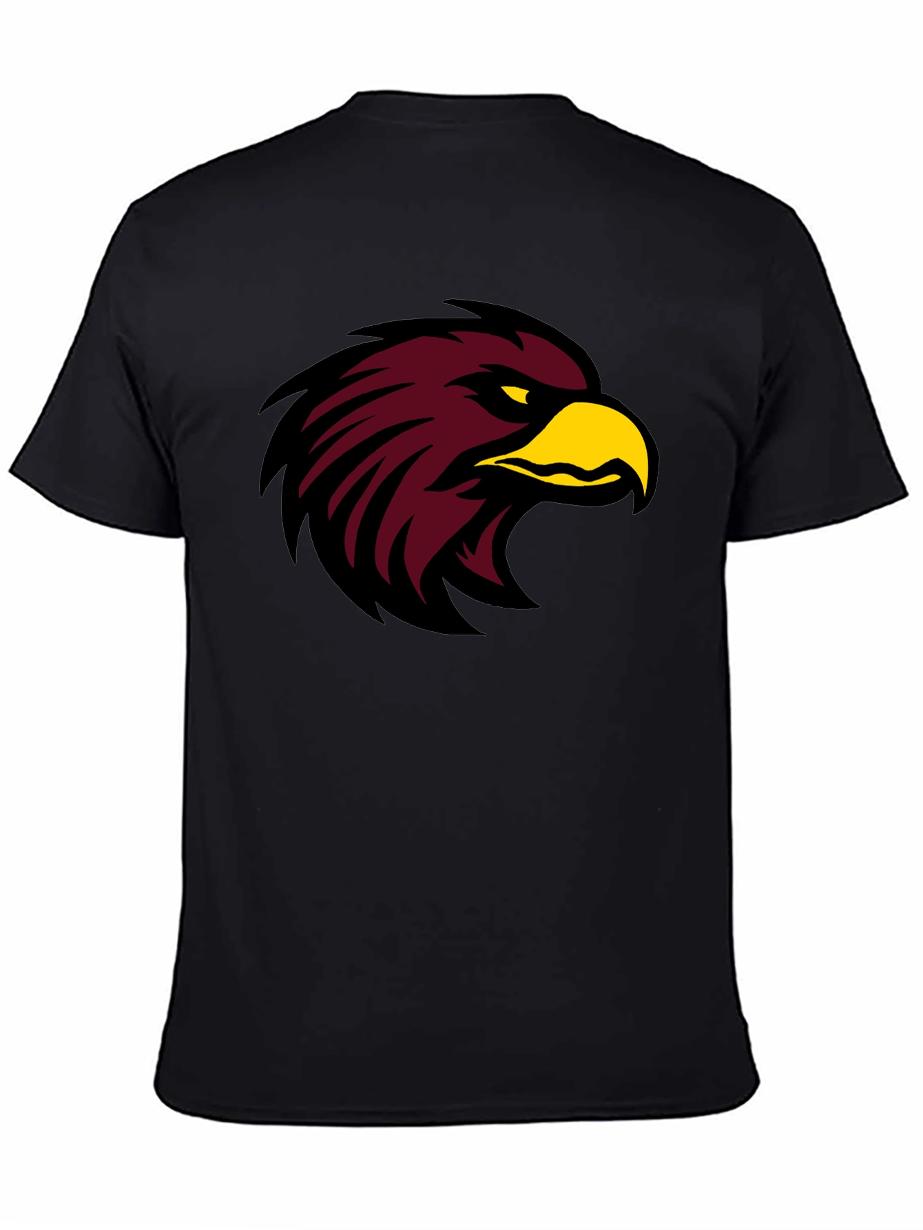 Black T-Shirt with Maroon Eagle Graphic