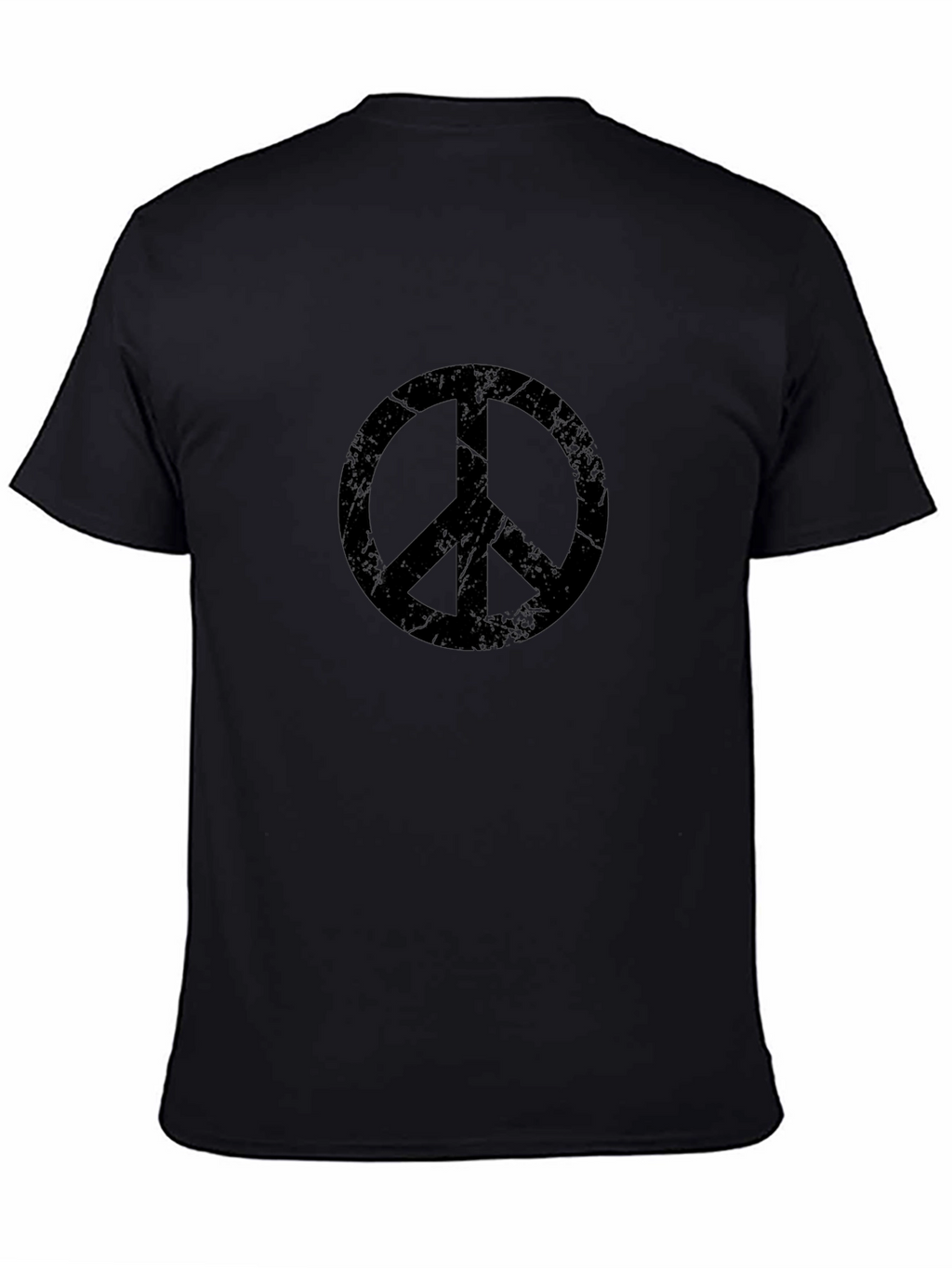 Distressed Peace Symbol Graphic T-Shirt