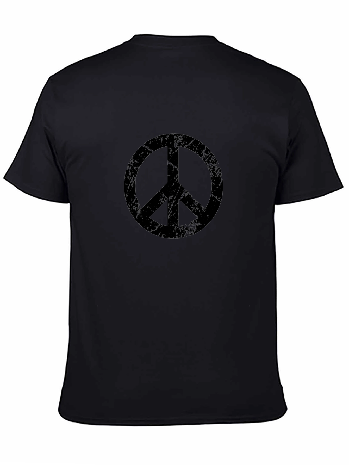 Distressed Peace Symbol Graphic T-Shirt