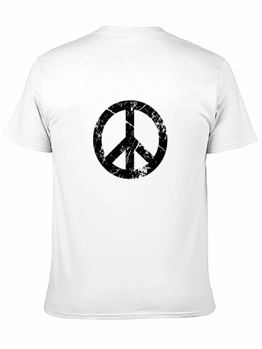 Distressed Peace Symbol Graphic T-Shirt