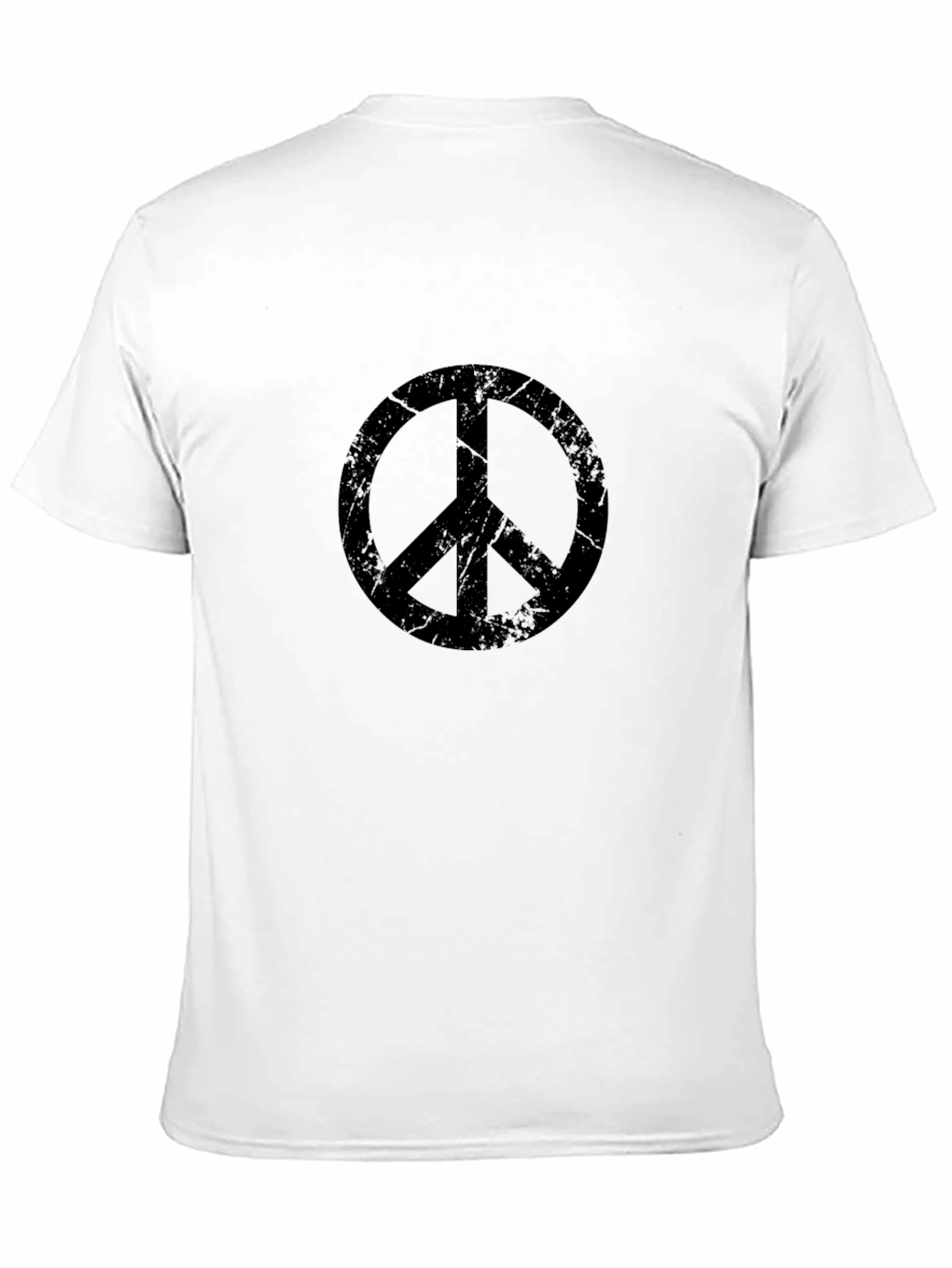 Distressed Peace Symbol Graphic T-Shirt