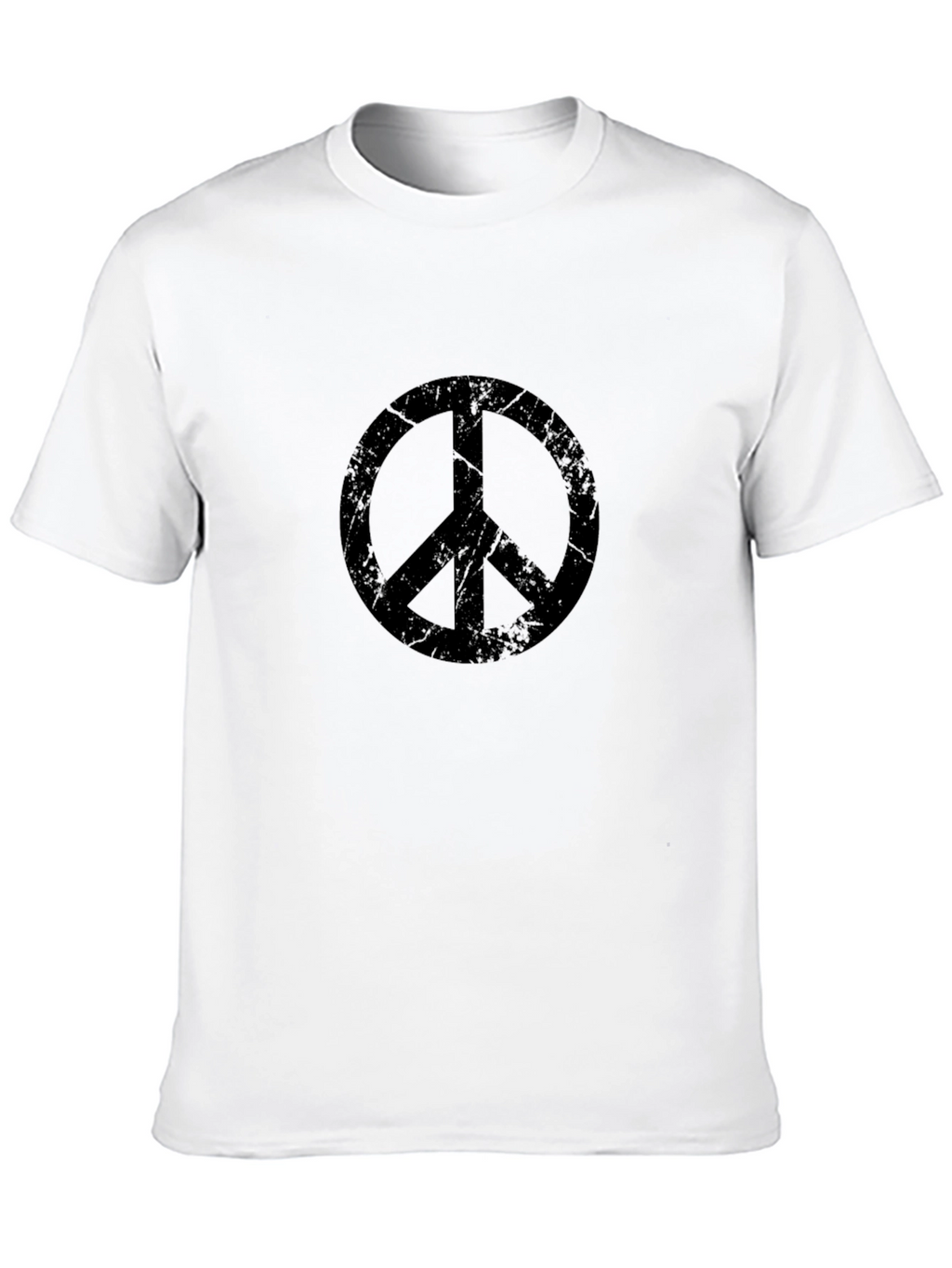 Distressed Peace Symbol Graphic T-Shirt