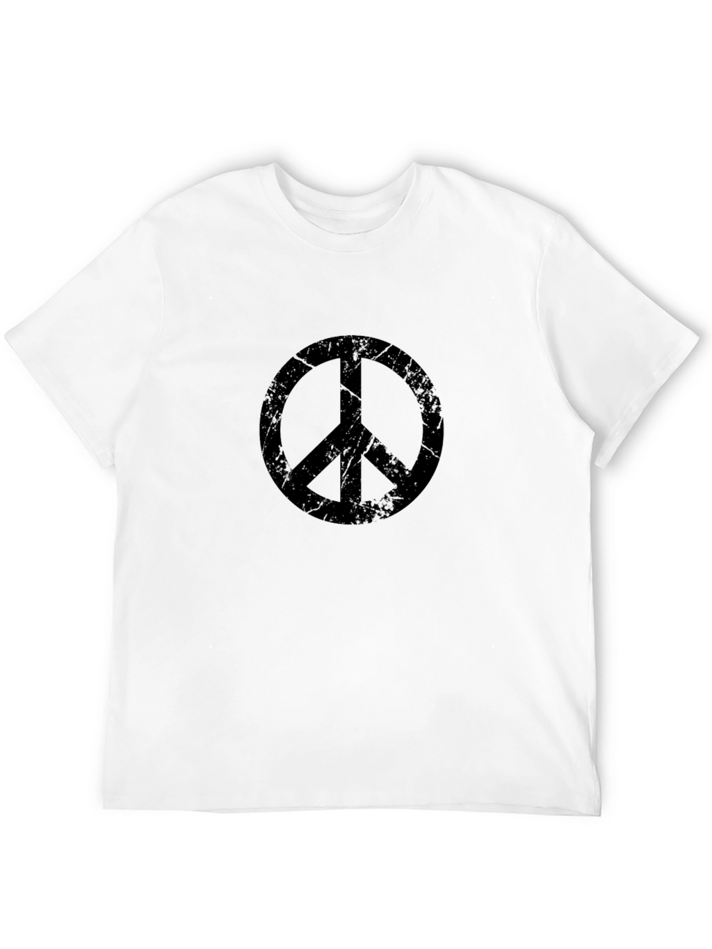 Distressed Peace Symbol Graphic T-Shirt
