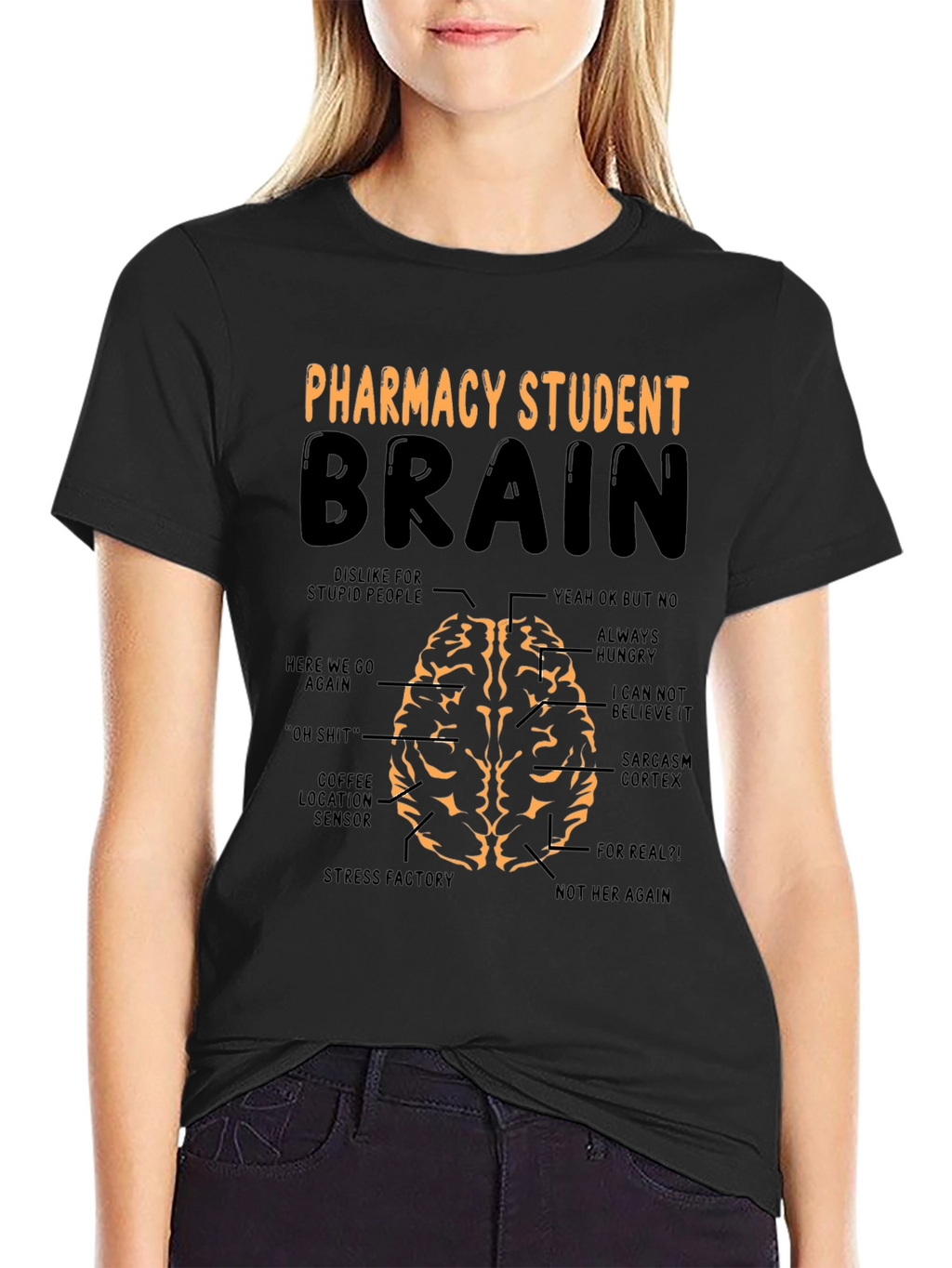 Pharmacy Student Brain Funny Graphic T-Shirt