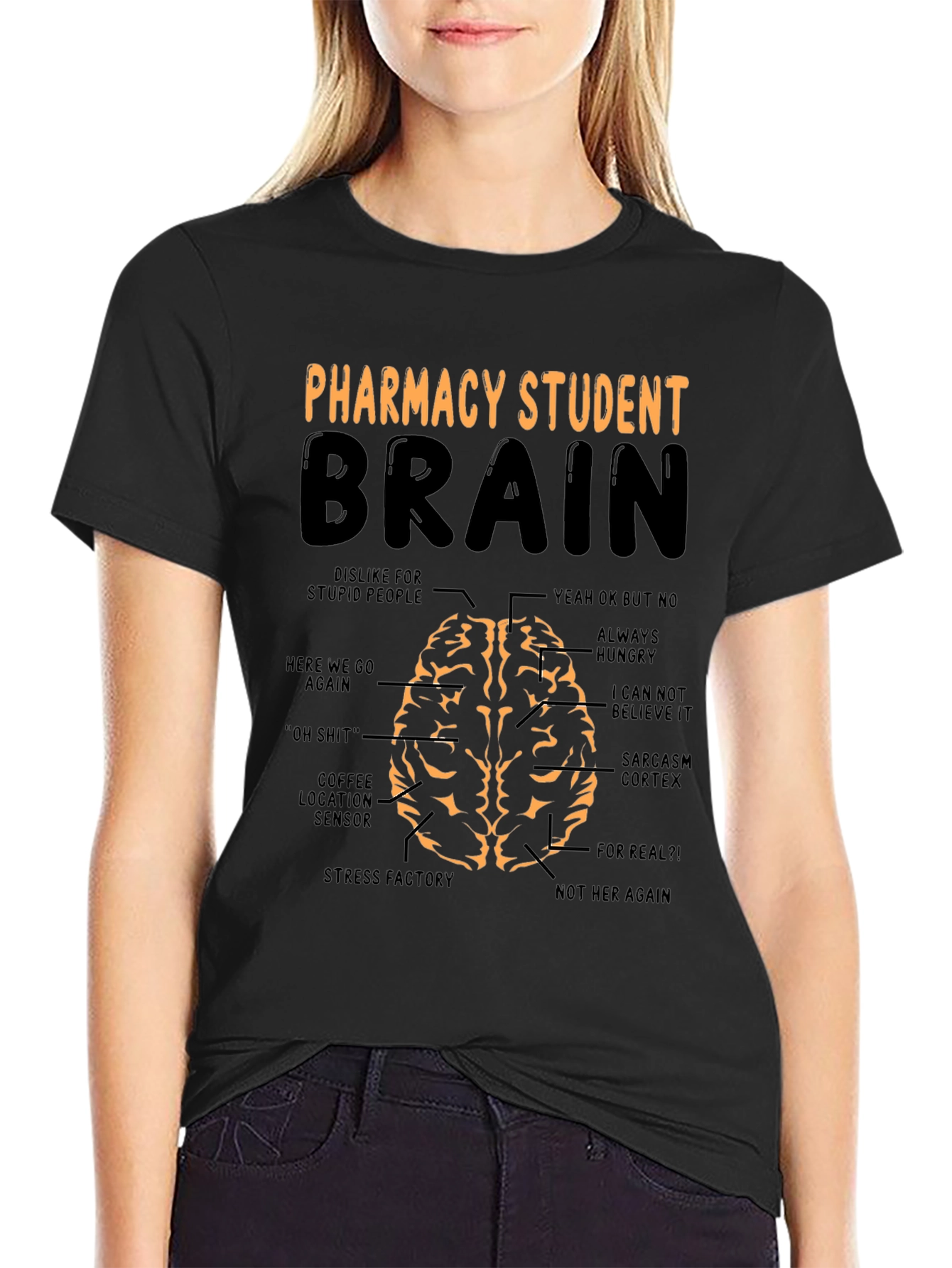 Pharmacy Student Brain Funny Graphic T-Shirt