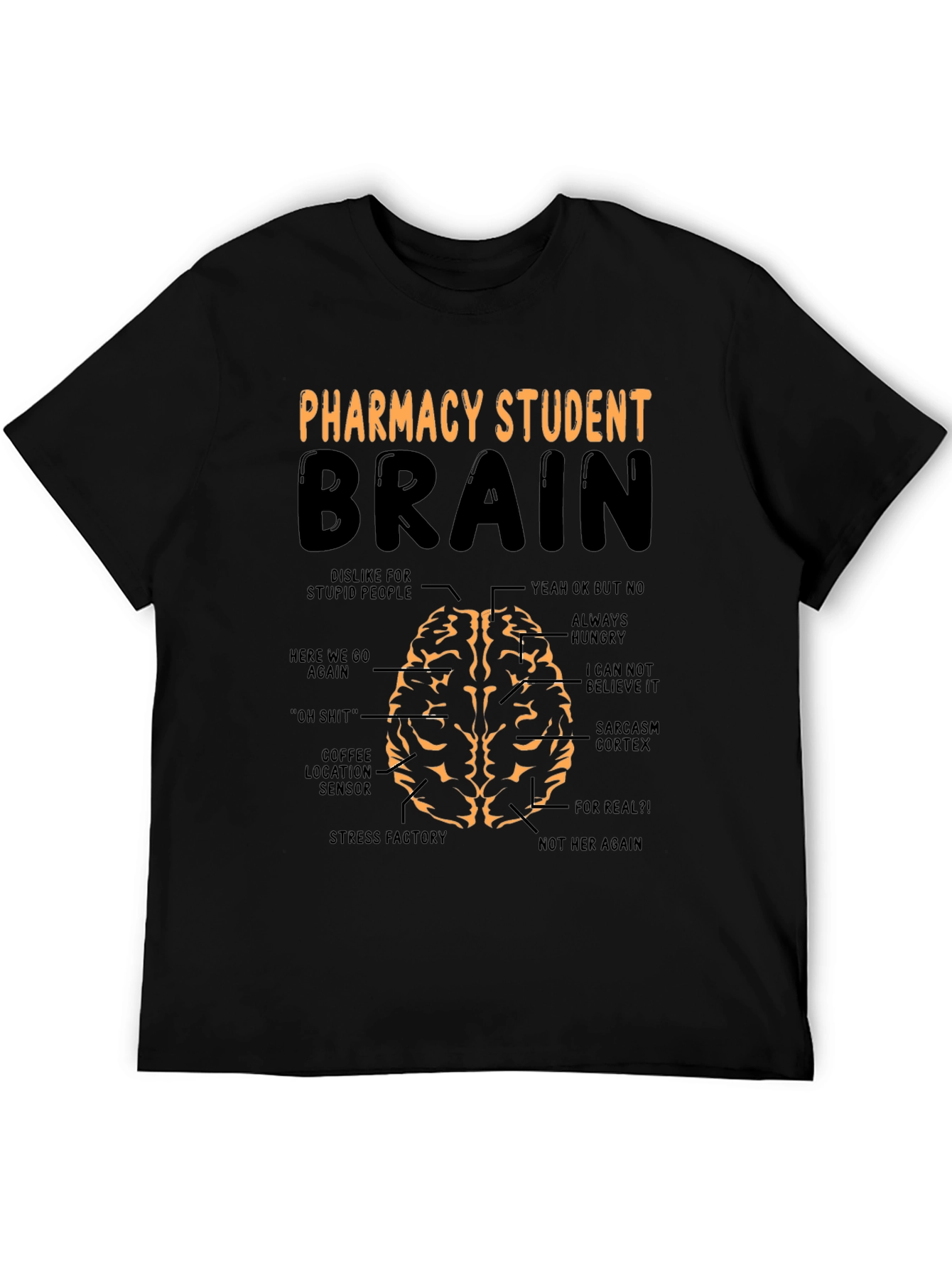 Pharmacy Student Brain Funny Graphic T-Shirt