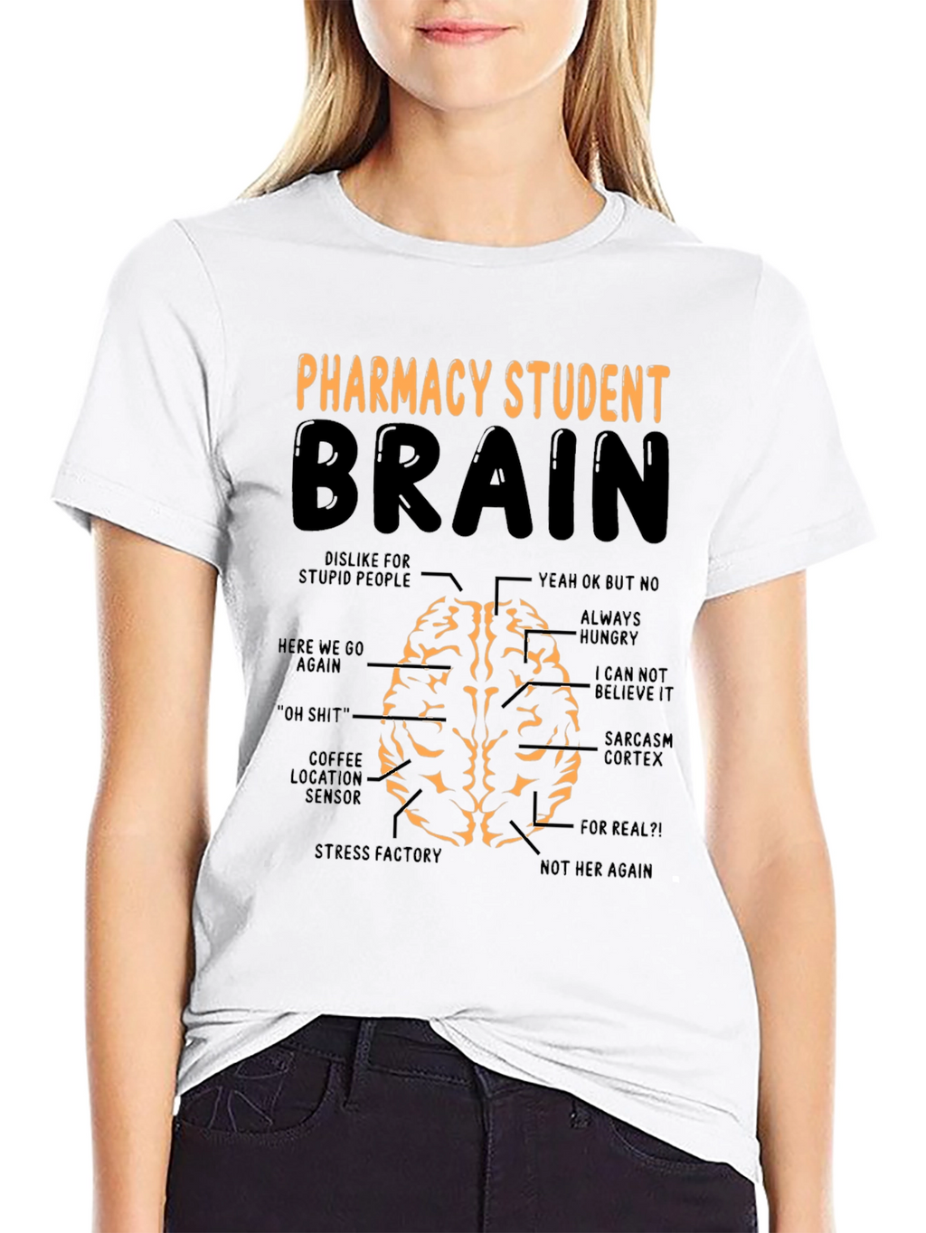 Pharmacy Student Brain Funny Graphic T-Shirt