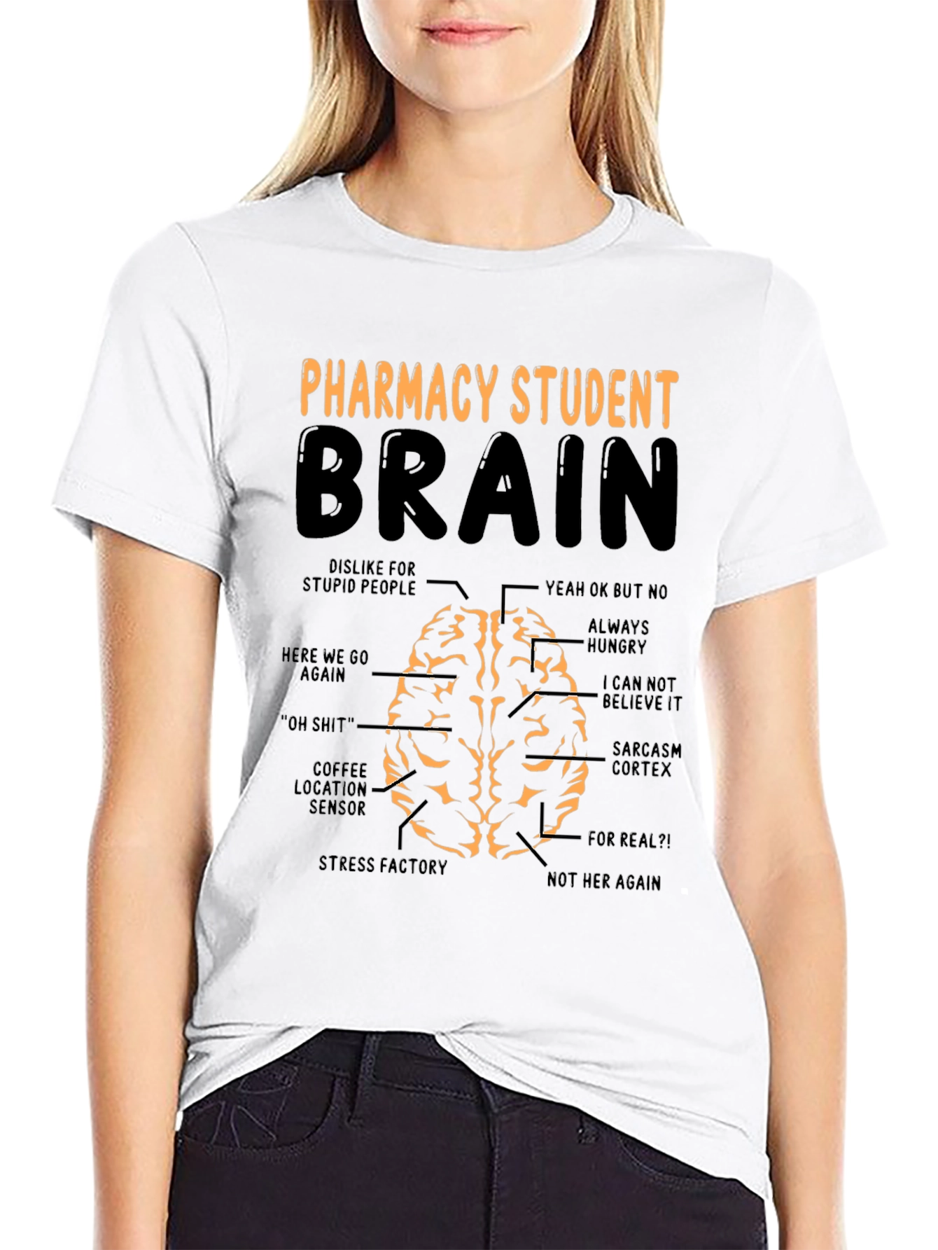 Pharmacy Student Brain Funny Graphic T-Shirt