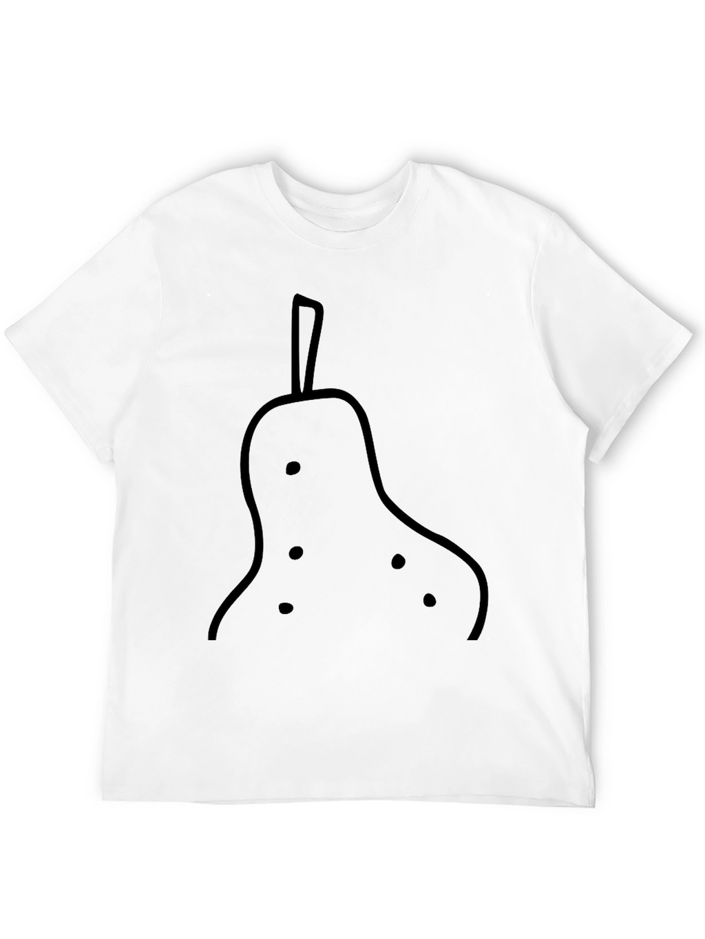 Black T-Shirt with Pear Design