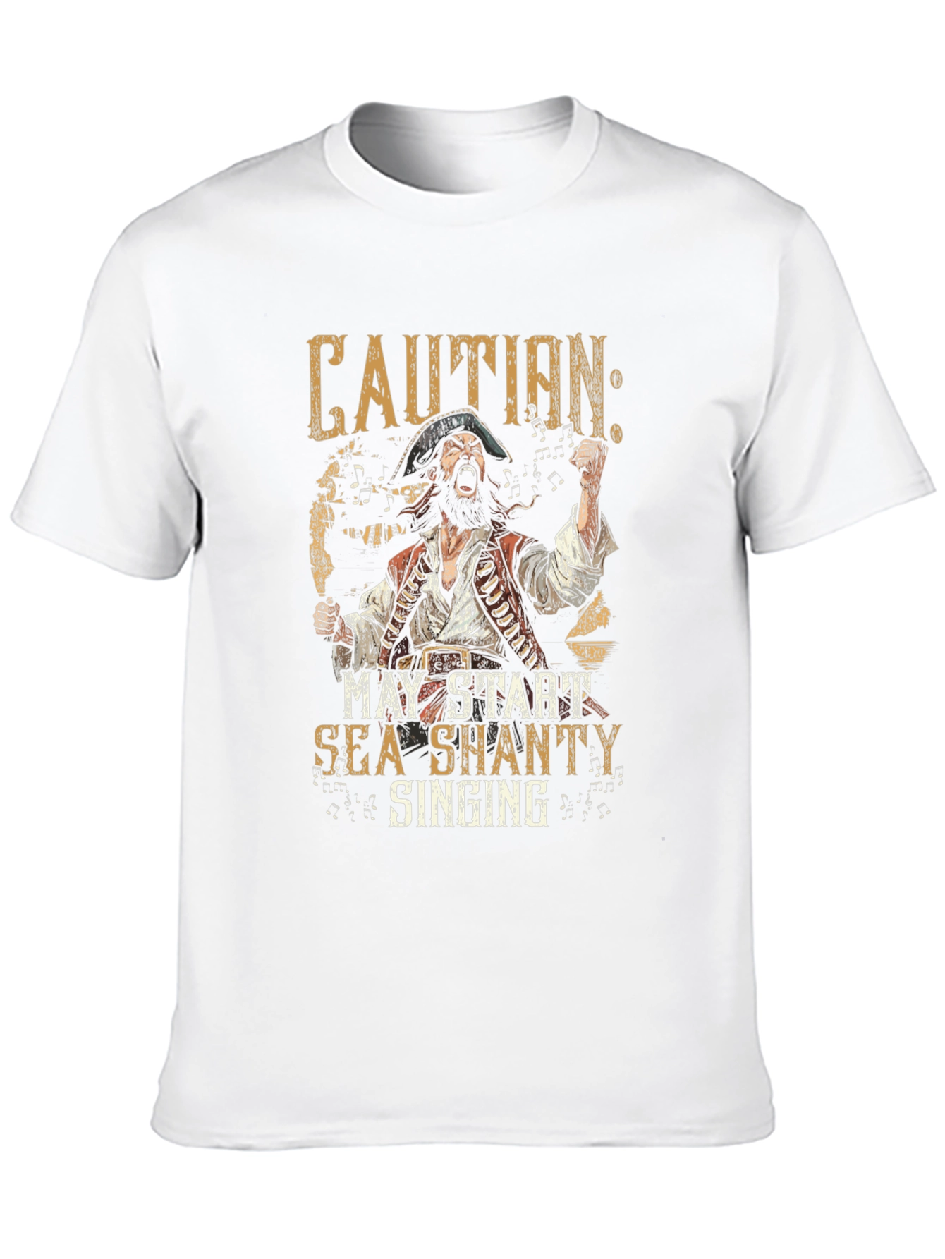 Caution: Sea Shanty Singing Pirate T-Shirt