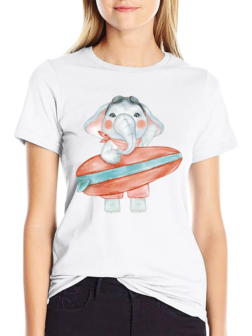 Elephant Surfer Graphic Tee