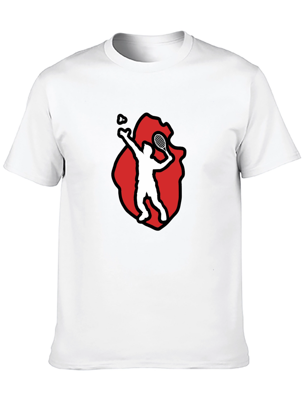 Badminton Player Graphic Tee - Black T-Shirt