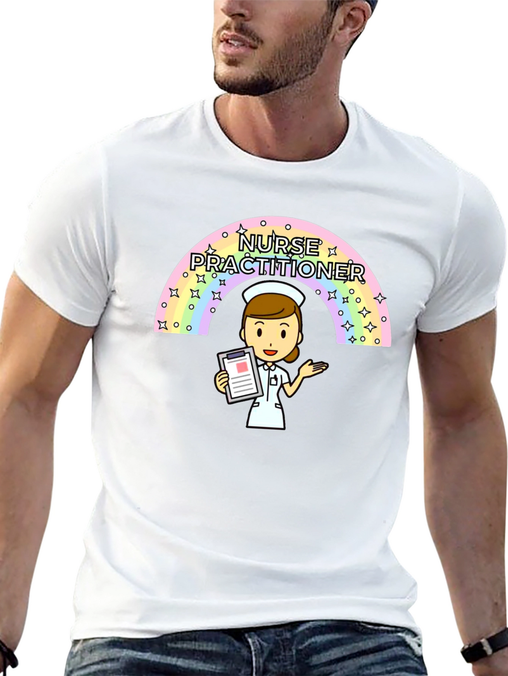 Nurse Practitioner Rainbow T-Shirt