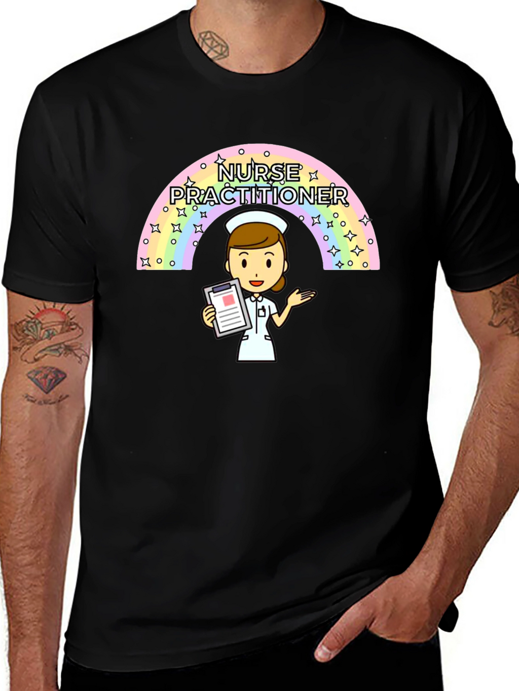 Nurse Practitioner Rainbow T-Shirt