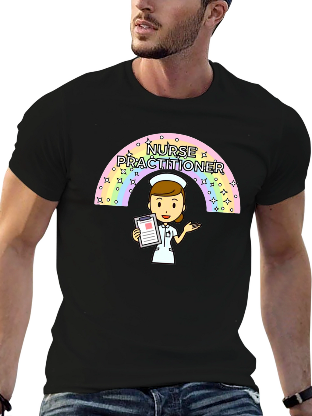 Nurse Practitioner Rainbow T-Shirt