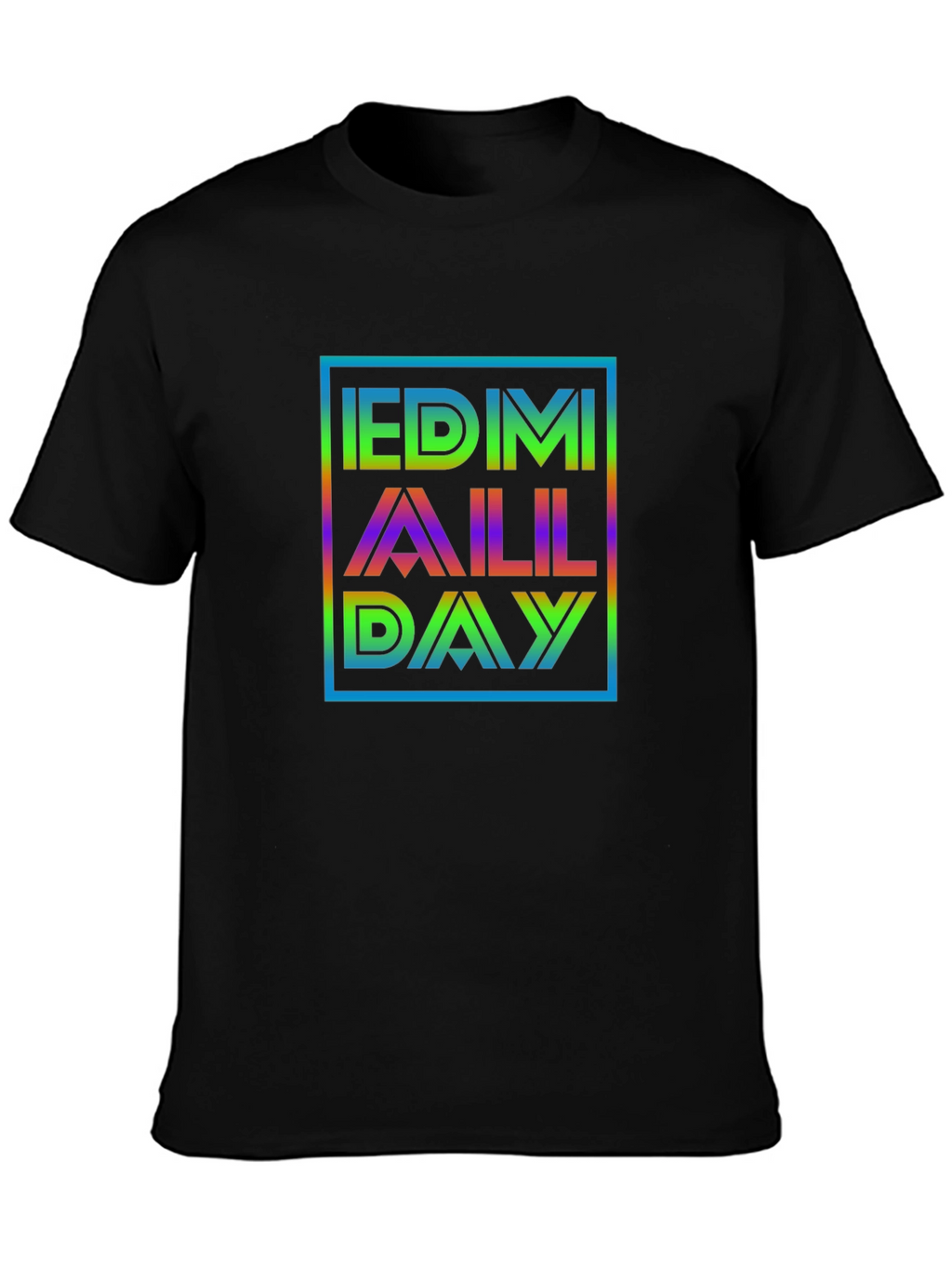 EDM All Day Graphic Tee - Black