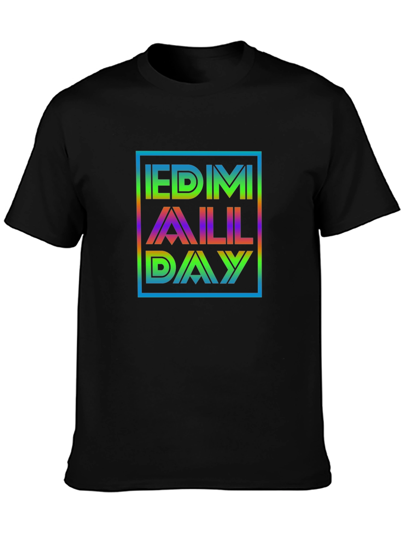 EDM All Day Graphic Tee - Black