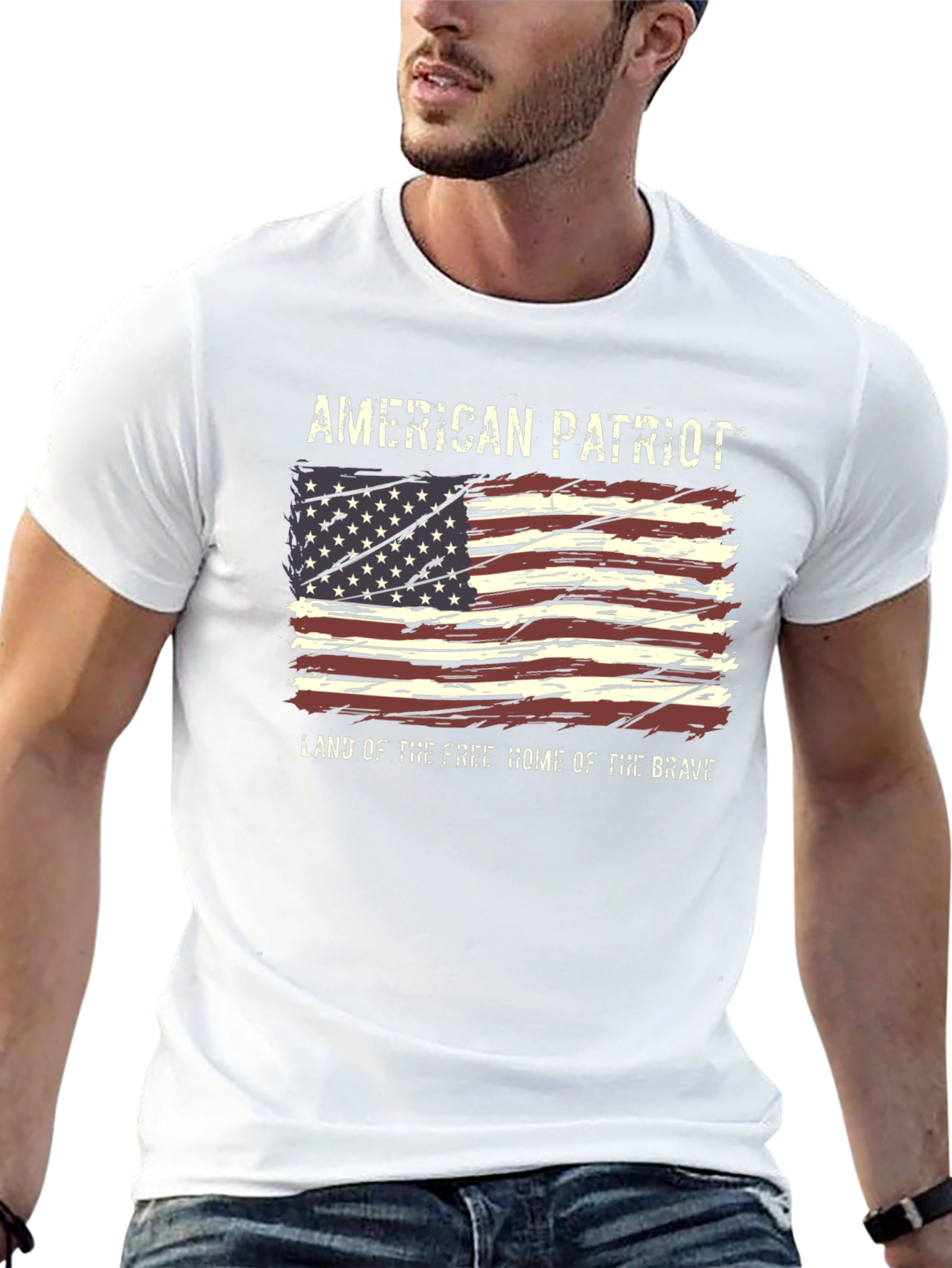 American Patriot T-Shirt - Flag Graphic