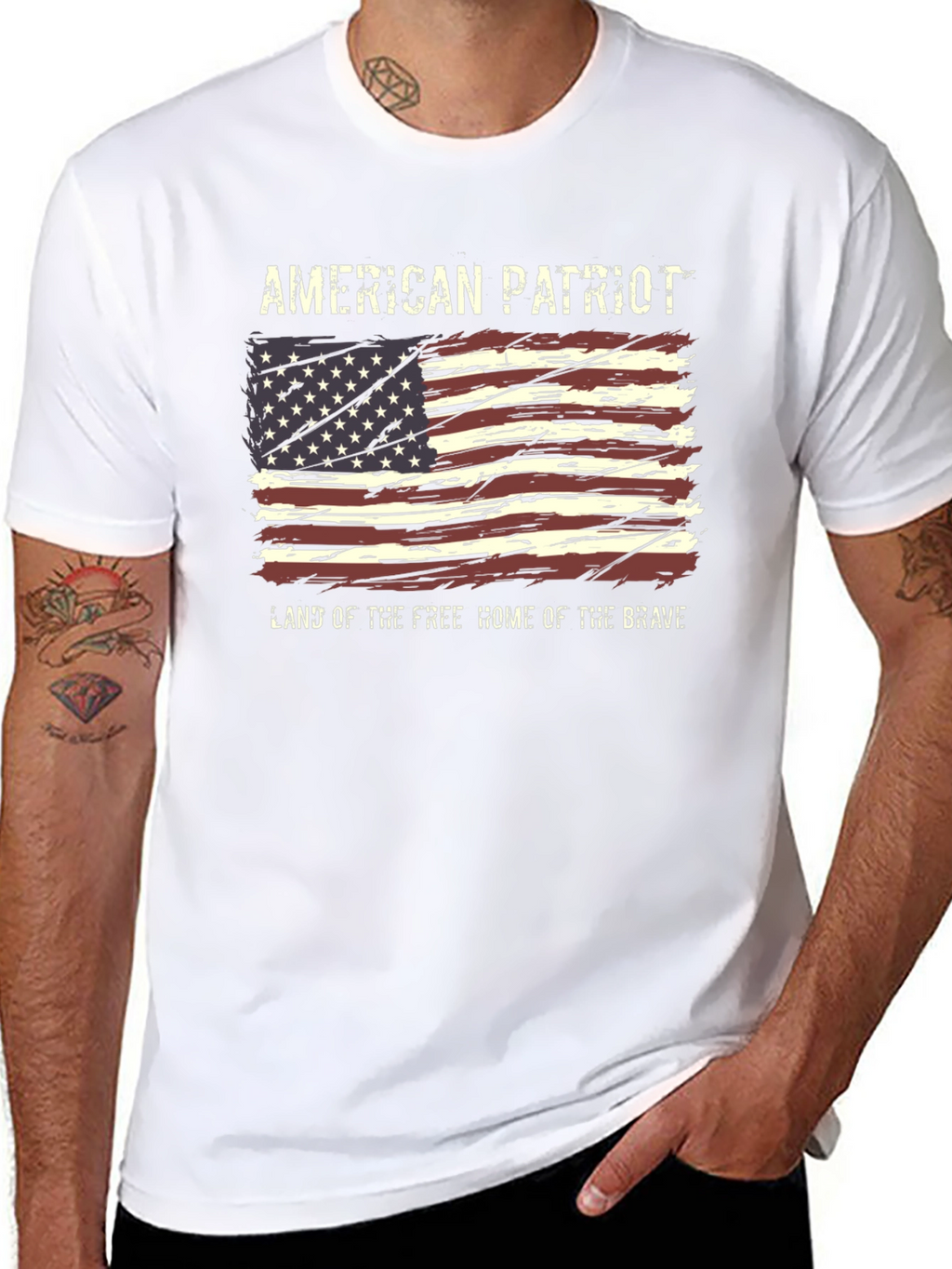 American Patriot T-Shirt - Flag Graphic