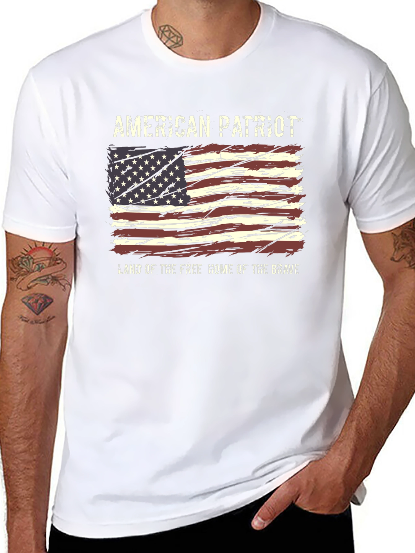 American Patriot T-Shirt - Flag Graphic
