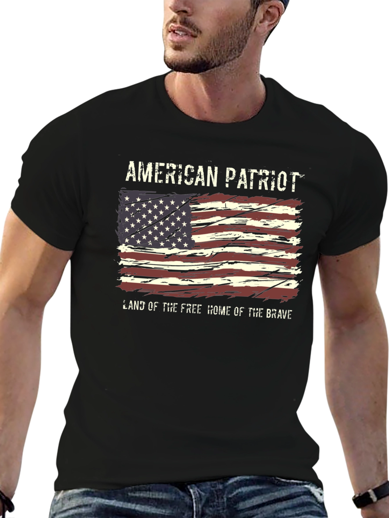 American Patriot T-Shirt - Flag Graphic