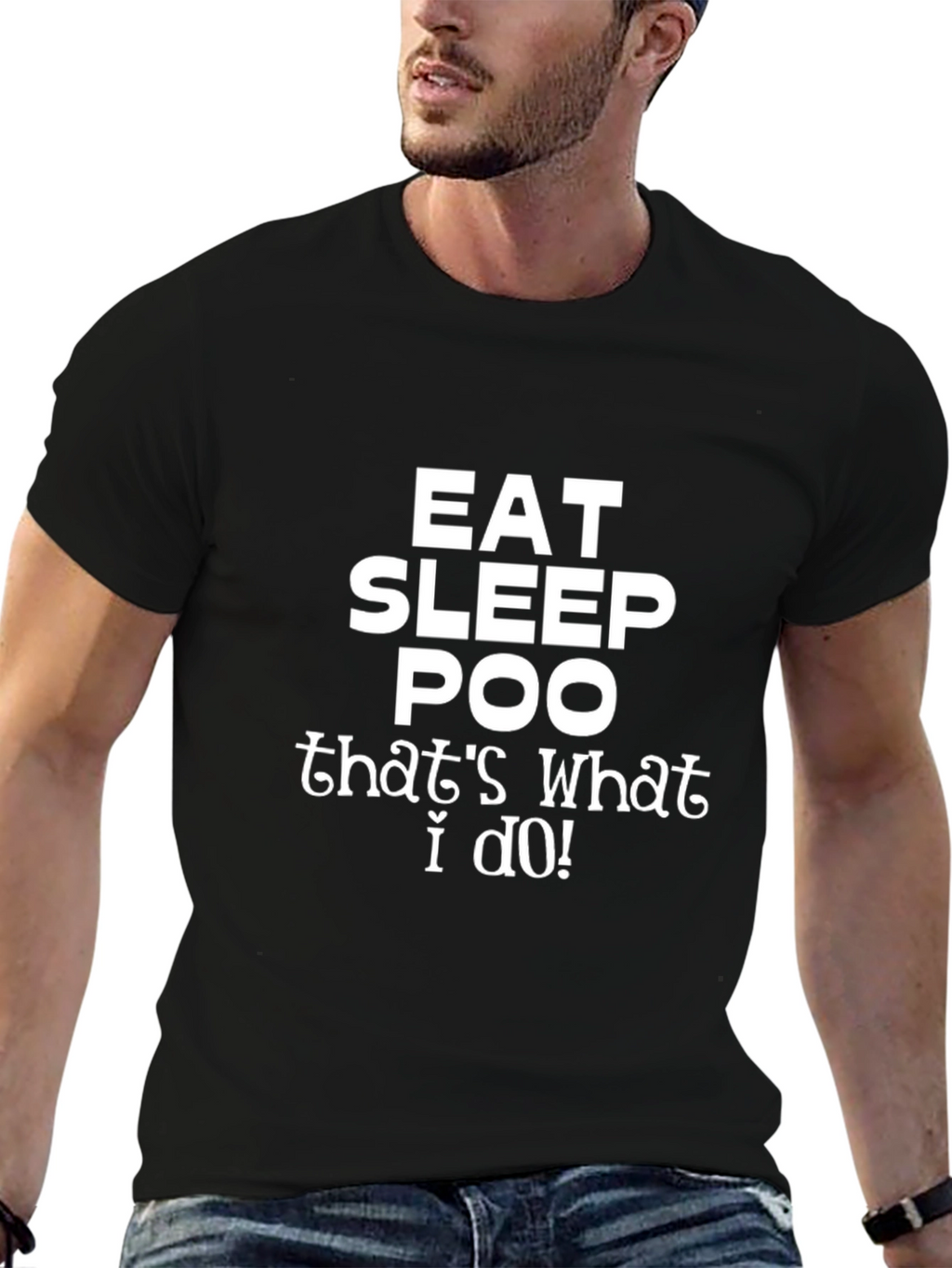 Eat Sleep Poo T-Shirt - Funny Graphic Tee