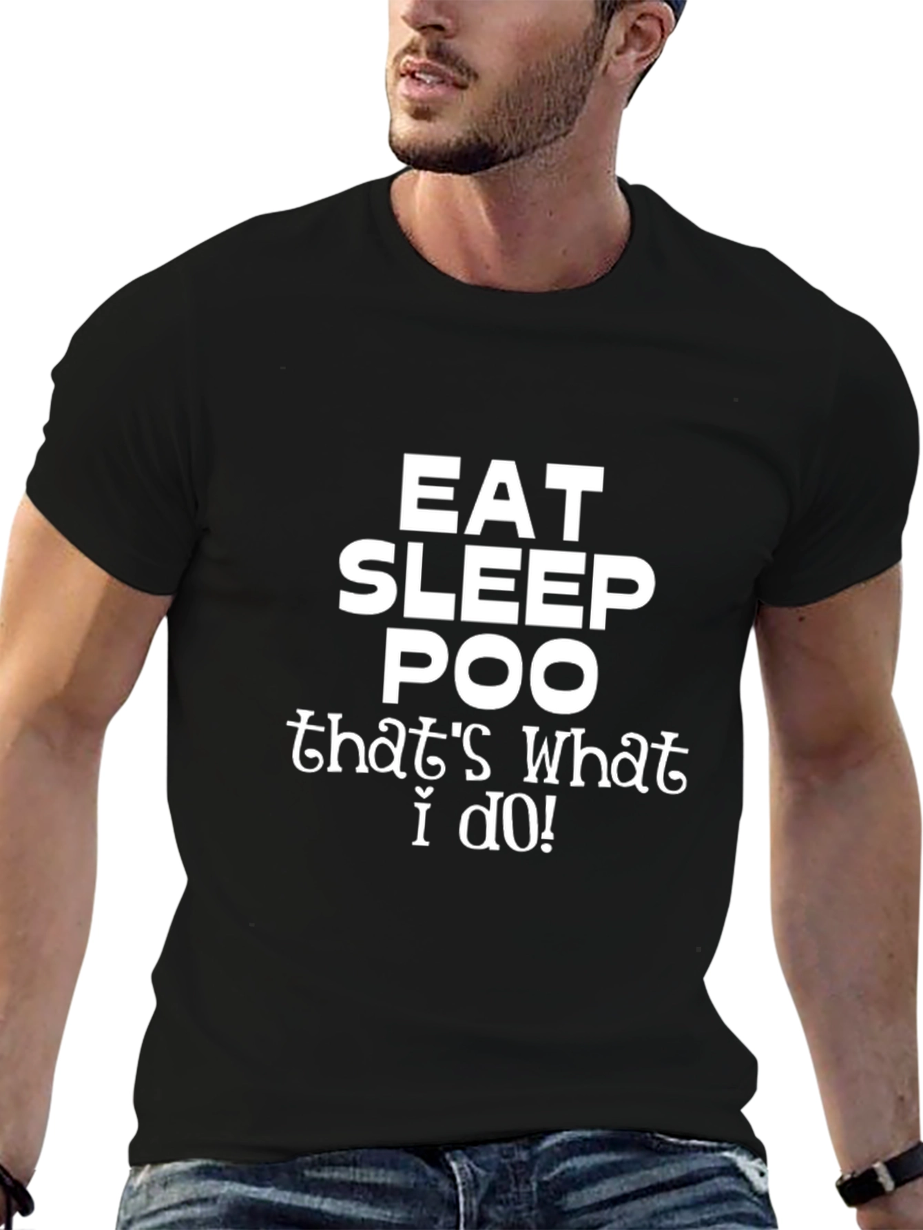 Eat Sleep Poo T-Shirt - Funny Graphic Tee