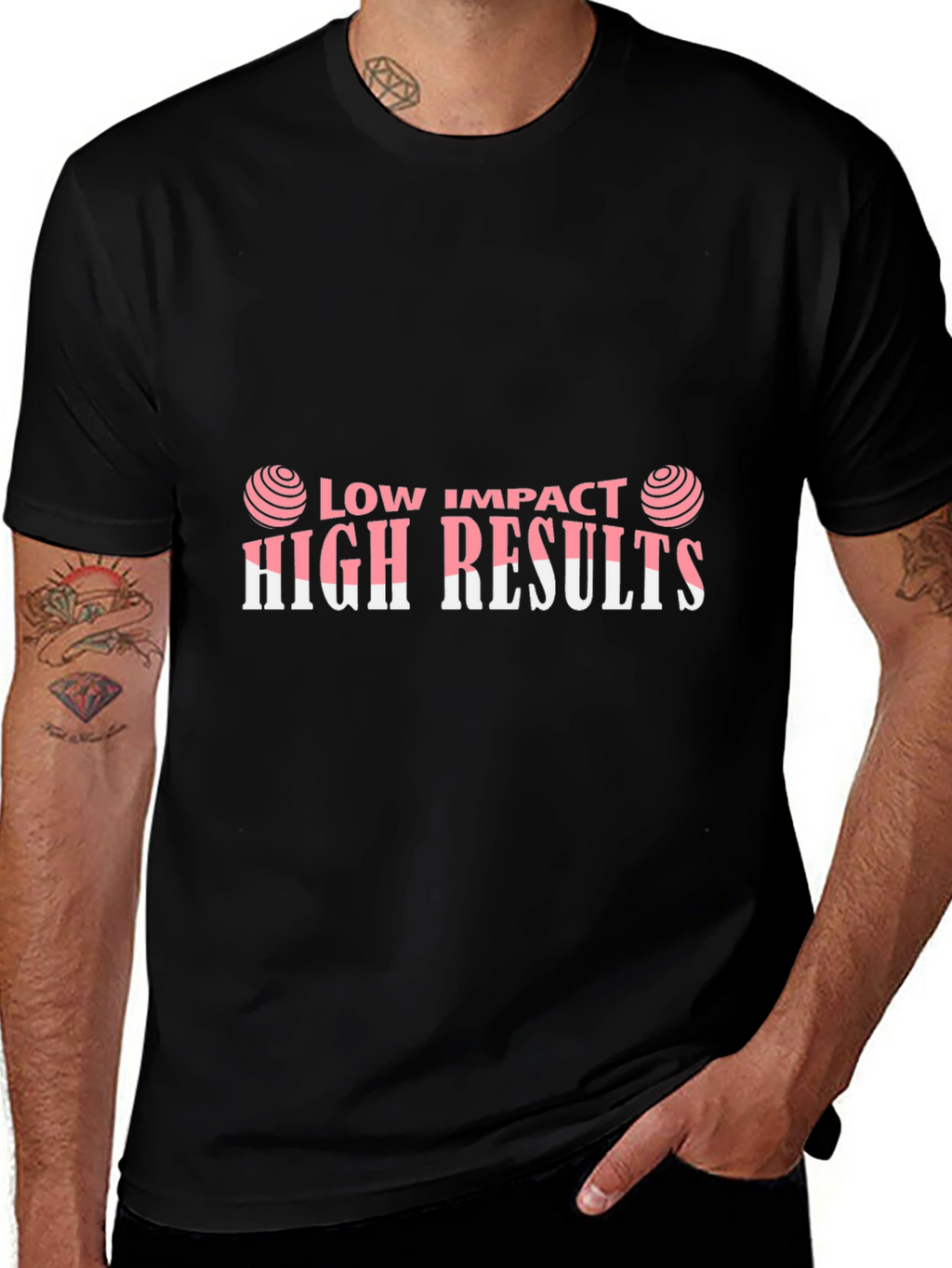 Low Impact High Results Graphic Tee - Black
