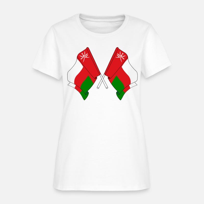Two crossed flags of Oman