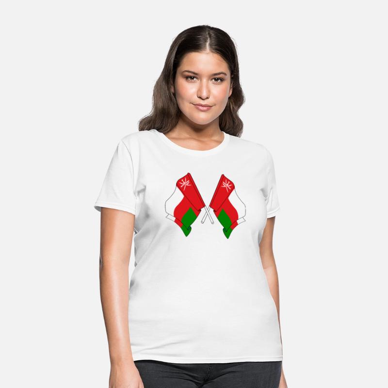 Two crossed flags of Oman