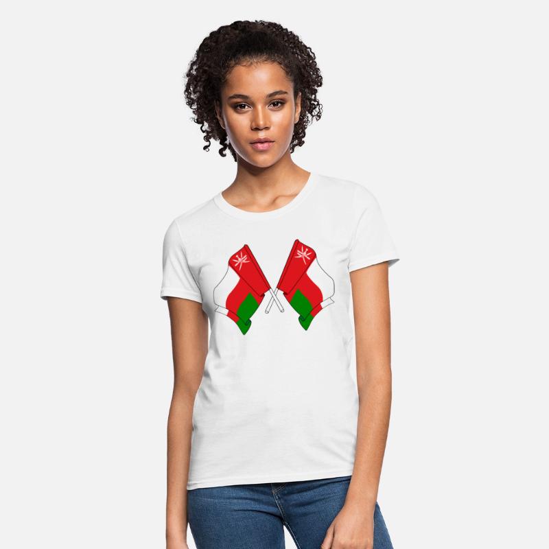 Two crossed flags of Oman
