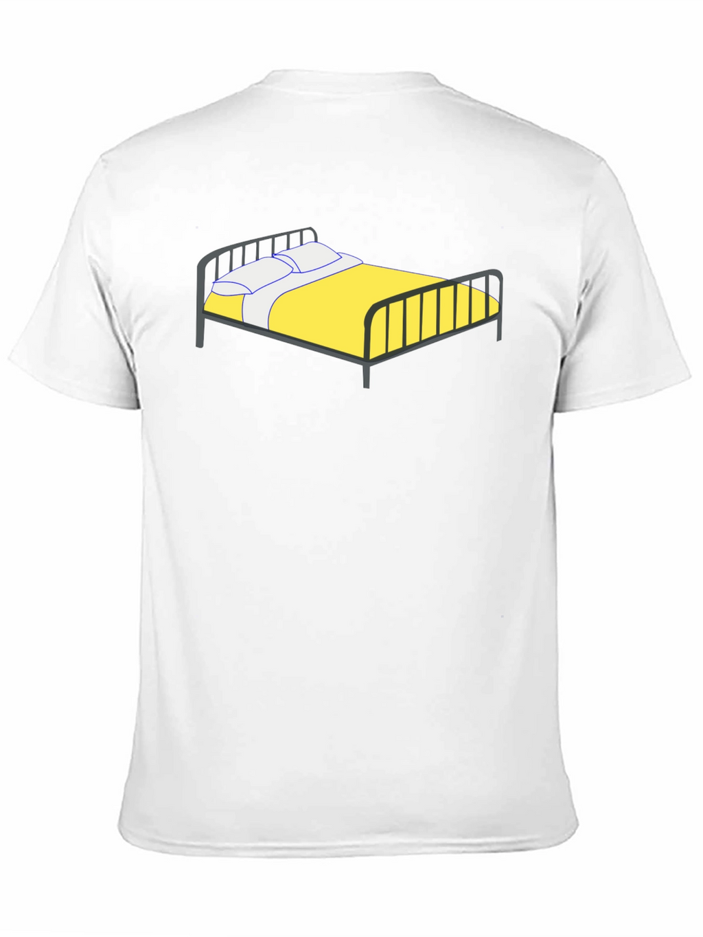 Cartoon Bed Black T-Shirt