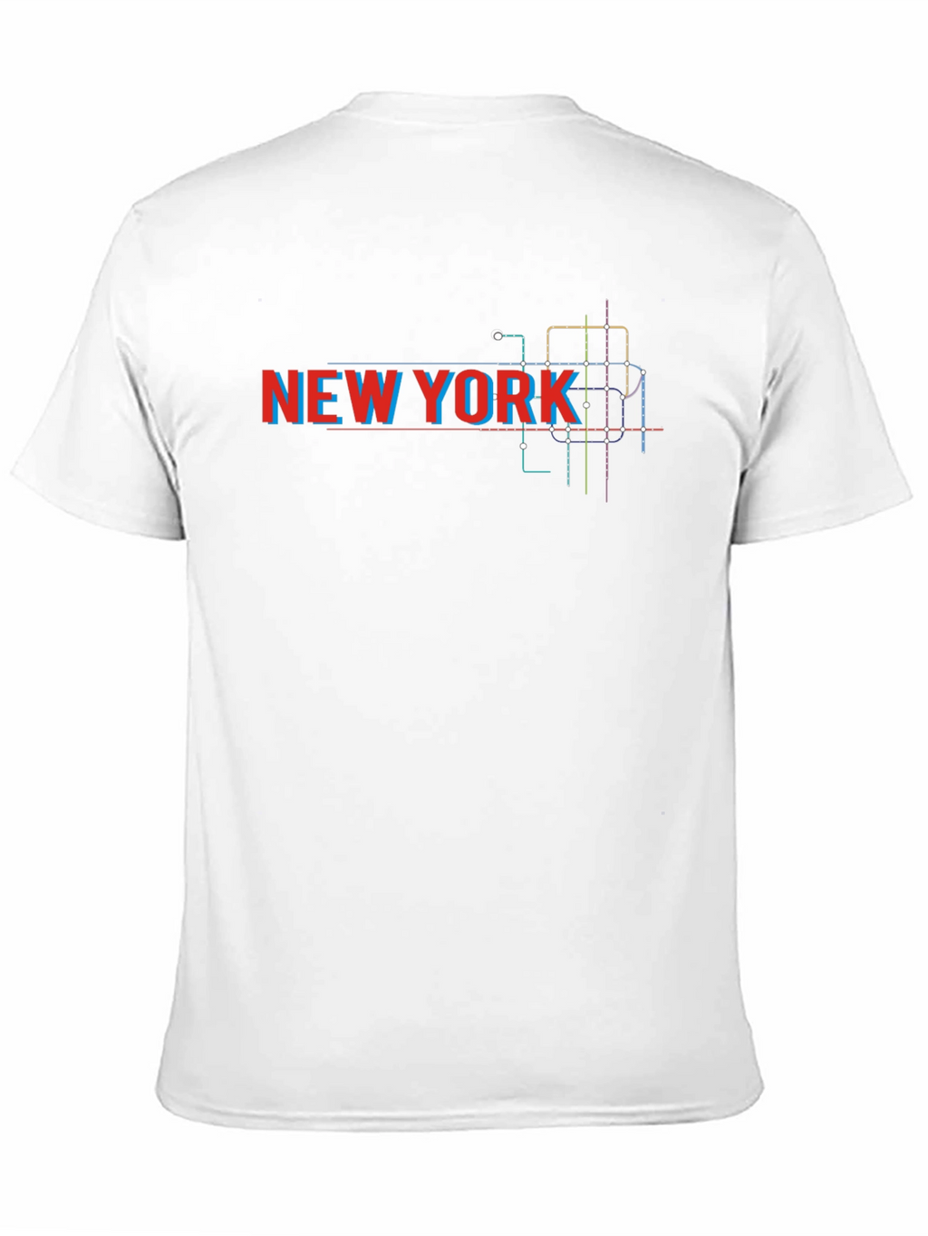New York City Subway Map Black T-Shirt