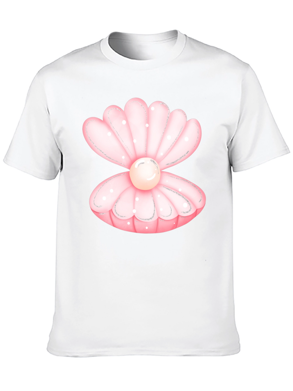 Oyster Pearl Graphic Tee - Black Cotton Casual T-Shirt