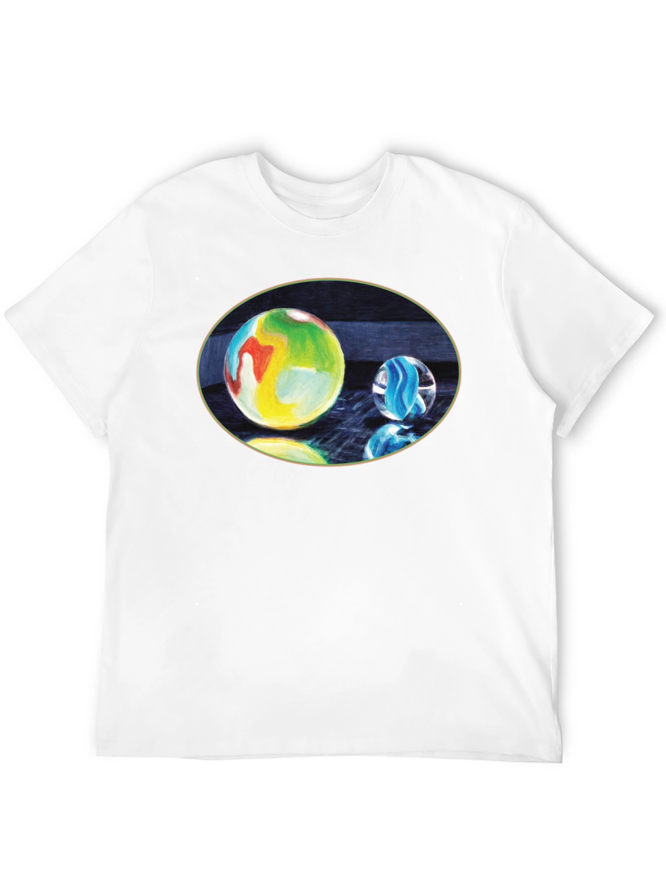 Marble Print Black T-Shirt
