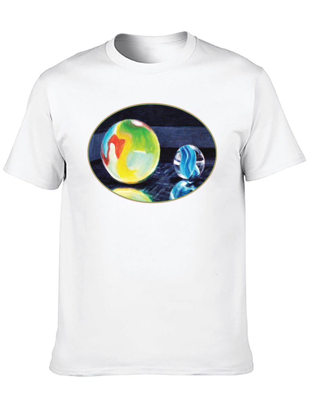 Marble Print Black T-Shirt