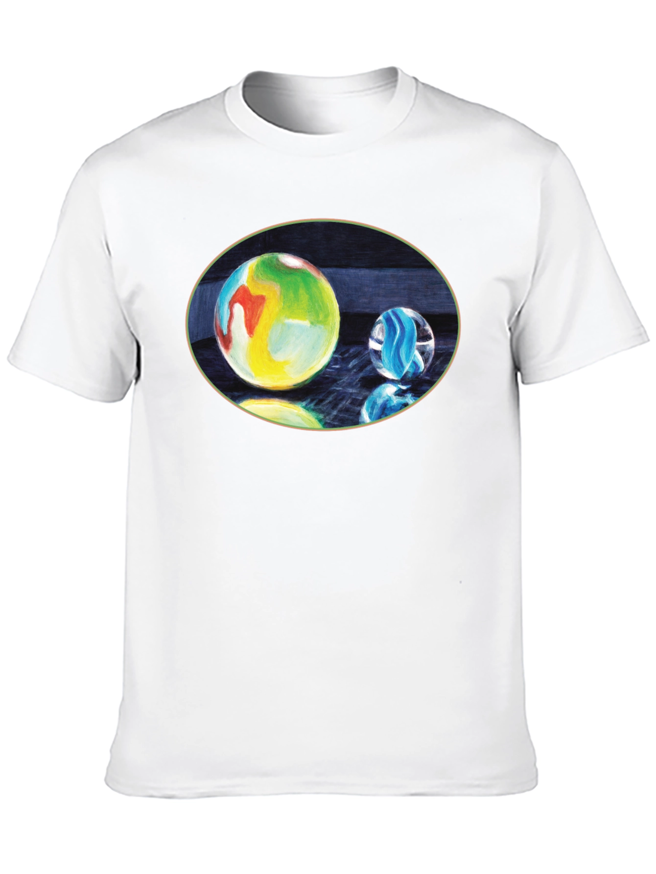 Marble Print Black T-Shirt
